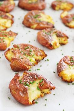 Crispy Salt and Vinegar Smashed Potatoes