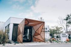 Blue Ocean Robata + Sushi Bar, California, is inspired by beautiful sea landscapes and the plants and fish of the sea, and has a modern geometric design.