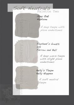 The Paper Mulberry: Interior Paint Shades - Soft Neutrals part 1