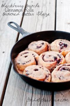 
                        
                            Blackberry Brioche Cinnamon Rolls with Browned Butter Glaze
                        
                    