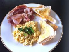 Delicious Bacon with Scrambled Eggs