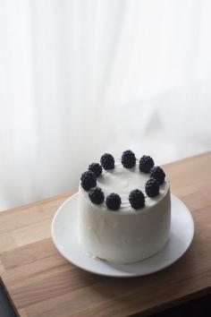 
                        
                            Black Tea Cake w/ Mascarpone Honey frosting and Blackberries
                        
                    
