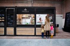 
                        
                            VanOmmeren Architects have designed Friska, one of 25 food kiosks in a food hall in Amsterdam.
                        
                    