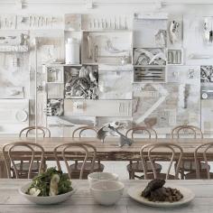 
                        
                            If the solitary metallic bone hanging above the entrance is a little spooky, it’s nothing compared to the venue’s second skin – a collection of around 10,000 painted bones and cast aluminium replicas cladding the brick walls on whitewashed mountings, arranged in display cases and lined up on shelves surrounding the dining areas...
                        
                    