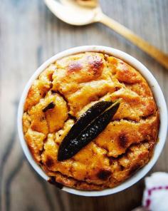 Savory Butternut Squash Bechamel Soufflé