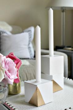 
                        
                            DIY Wood Block Candle Holders
                        
                    