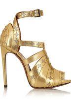 
                        
                            Printed metallic leather sandals
                        
                    