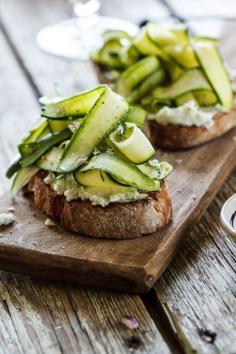
                    
                        ZUCCHINI AND GOAT CHEESE BRUSCHETTA
                    
                