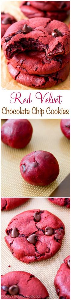 
                    
                        You're going to want to double this recipe - these (from scratch!) Red Velvet Chocolate Chip Cookies are amazing!
                    
                