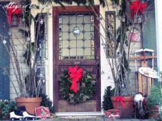 Christmas front porch