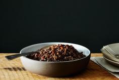 Lentils Braised in Red Wine