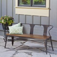 
                    
                        Jardin Outdoor Steel Frame Bench - Overstock™ Shopping - Great Deals on Outdoor Benches
                    
                