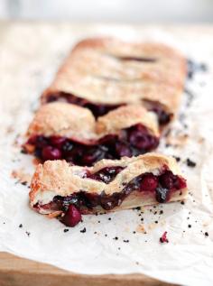 Fast Cherry Puff Pastry Chocolate Pie
