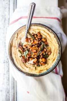 parsnip hummus + sage chanterelles