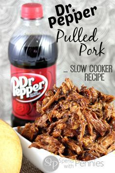 Dr. Pepper Pulled Pork (Slow Cooker Recipe) Love it?  Pin it to SAVE it! Follow Spend With Pennies on Pinterest for more great recipes! This is a family favorite that is super simple to put together!  It's amazing that a few simple ingredients can...