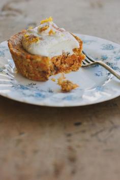 
                    
                        little raw carrot cakes w/ orange maple cream
                    
                
