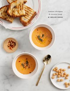 
                    
                        tomato chickpea & coconut soup
                    
                