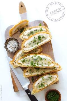 
                    
                        Puff Pastry Wrapped Stuffed Chicken via Real Food by Dad
                    
                