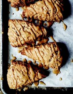 toasted hazelnut whole wheat scones + maple glaze