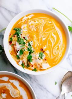 Thai curried butternut squash soup