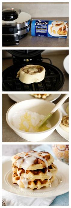 
                    
                        Easy to Make Waffle Cinnamon Rolls using Grands! Cinnamon Rolls
                    
                