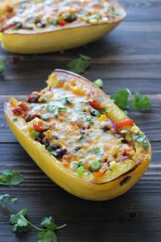 Spaghetti Squash Burrito Bowls | www.makingthymefo... #lowcarb #grainfree #glutenfree