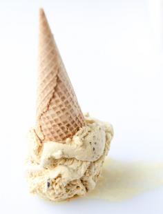 pumpkin gelato with candied ginger and dark chocolate