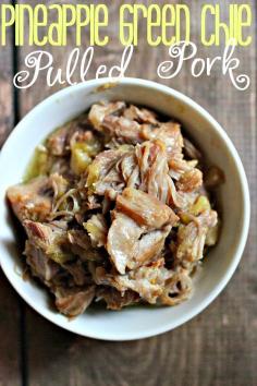Slow Cooker Pineapple Green Chile Pulled Pork