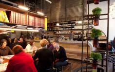 
                    
                        A charming bookish cafe built into the side of the City Library.
                    
                