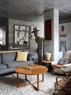 
                    
                        The Annandale warehouse home of artist James Powditch, his partner Diane Adair and family. Photo – Eve Wilson, production – Lucy Feagins /  thedesignfiles.net
                    
                