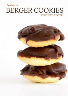 
                    
                        Copycat Berger Cookies recipe at TidyMom.net A soft vanilla cookie, topped with a thick fudge like frosting has long been a cultural icon of Baltimore
                    
                
