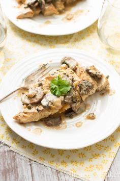 
                    
                        Creamy Dijon Chicken with Mushrooms | www.themessybaker...
                    
                