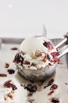 
                    
                        Cranberry and pecan praline ice cream
                    
                