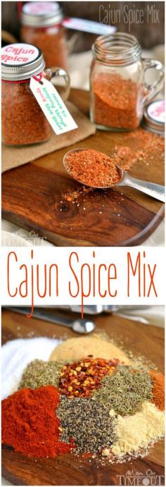 
                    
                        Add bold seasoning and flavor to just about any dish with this fantastic Cajun Spice Mix!  Delicious on fish, chicken, potatoes and more! | MomOnTimeout.com | #recipe #spice #spicy
                    
                