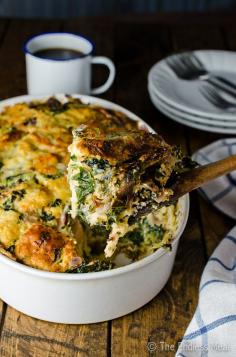 
                    
                        Gruyère White Cheddar and Kale Strata
                    
                