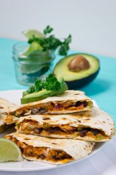 
                    
                        Love My Vegan Life: The Best Vegan Quesadillas. Vegan quesadilla without any fake cheese (chipotle/roasted red pepper hummus instead). Yum!
                    
                