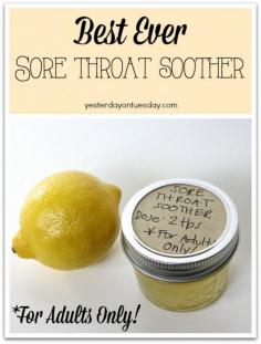 
                    
                        Home Sore Throat Remedy: Cheap and easy sore throat soother you can make at home #sorethroat
                    
                
