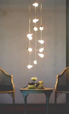 
                    
                        stringing light bulbs
                    
                