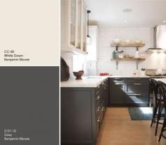 
                    
                        An Instant Way To Make Your Ceiling Look Higher: Painters Place says "If you paint the base cabinets in a dark colour and a light colour on the upper cabinets it visually lifts the ceiling. We recommend using a lighter colour on the walls and ceiling as well."
                    
                