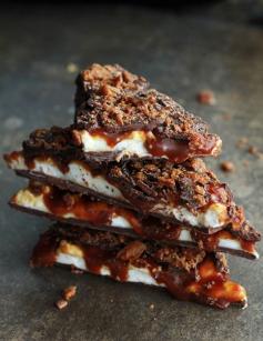 
                    
                        Whiskey, Caramel, Marshmallow and Bacon Bark
                    
                