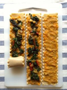 
                    
                        Sweet Potato and Chard Lasagna Wheels
                    
                