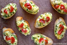 Quick and Easy Breakfast Bruschetta Recipe | Just a Taste
