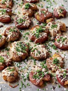 
                    
                        INA GARTEN’S PARMESAN CHIVE SMASHED POTATOES
                    
                