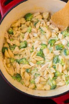 
                    
                        Creamy+Broccoli+Chicken+Shells+and+Cheese
                    
                