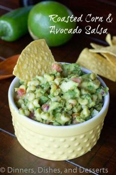 Roasted corn and avacado salsa