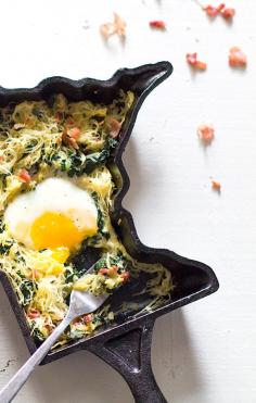 
                    
                        SPAGHETTI SQUASH HASH WITH BACON & KALE
                    
                