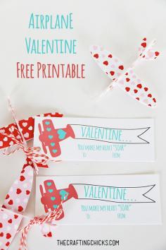
                    
                        You Make My Heart “Soar” Airplane Valentine *Free Printable - a fun non-candy valentine printable!
                    
                