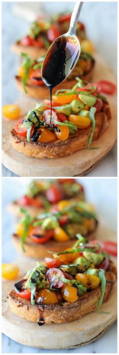 
                    
                        Avocado Bruschetta with Balsamic Reduction!
                    
                