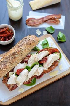 
                    
                        Chicken Caesar Sandwiches- Like a chicken Casear salad and club sandwich in one! Easy and healthy recipe
                    
                