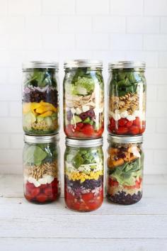 
                    
                        five easy salad in a jar lunch ideas! #dishoftheday
                    
                